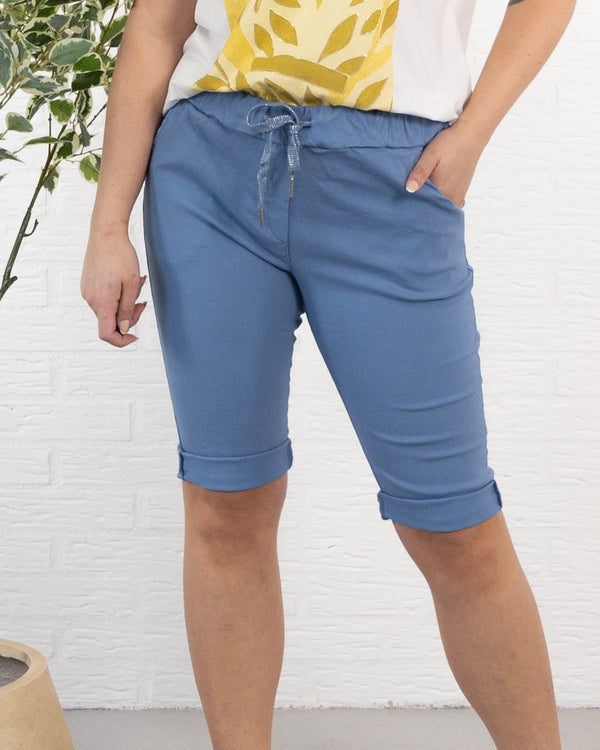 Lona shorts, Dueblå