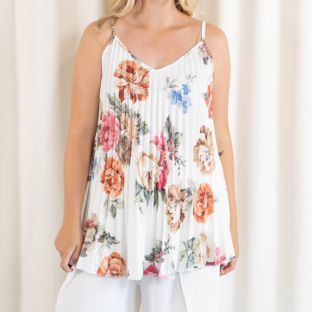 Monroe top, Hvid