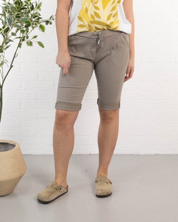 Lona shorts, Taupe