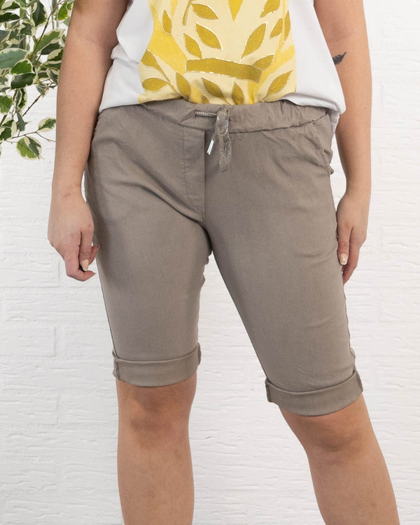 Lona shorts, Taupe