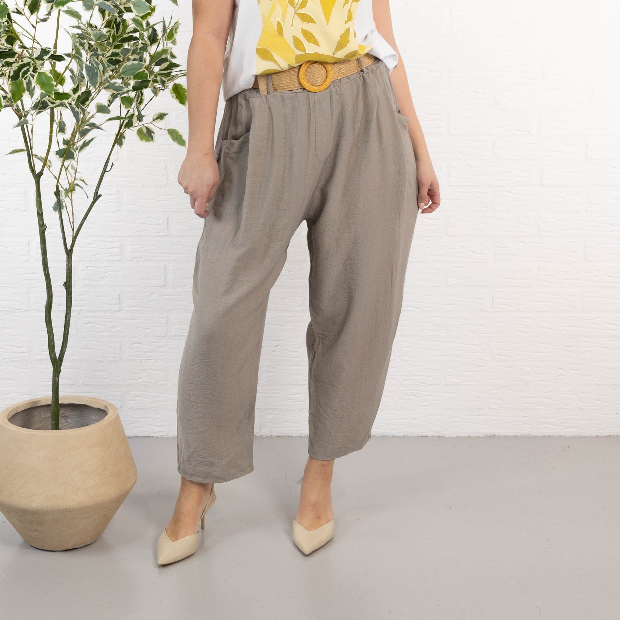 Oline bukser, Taupe