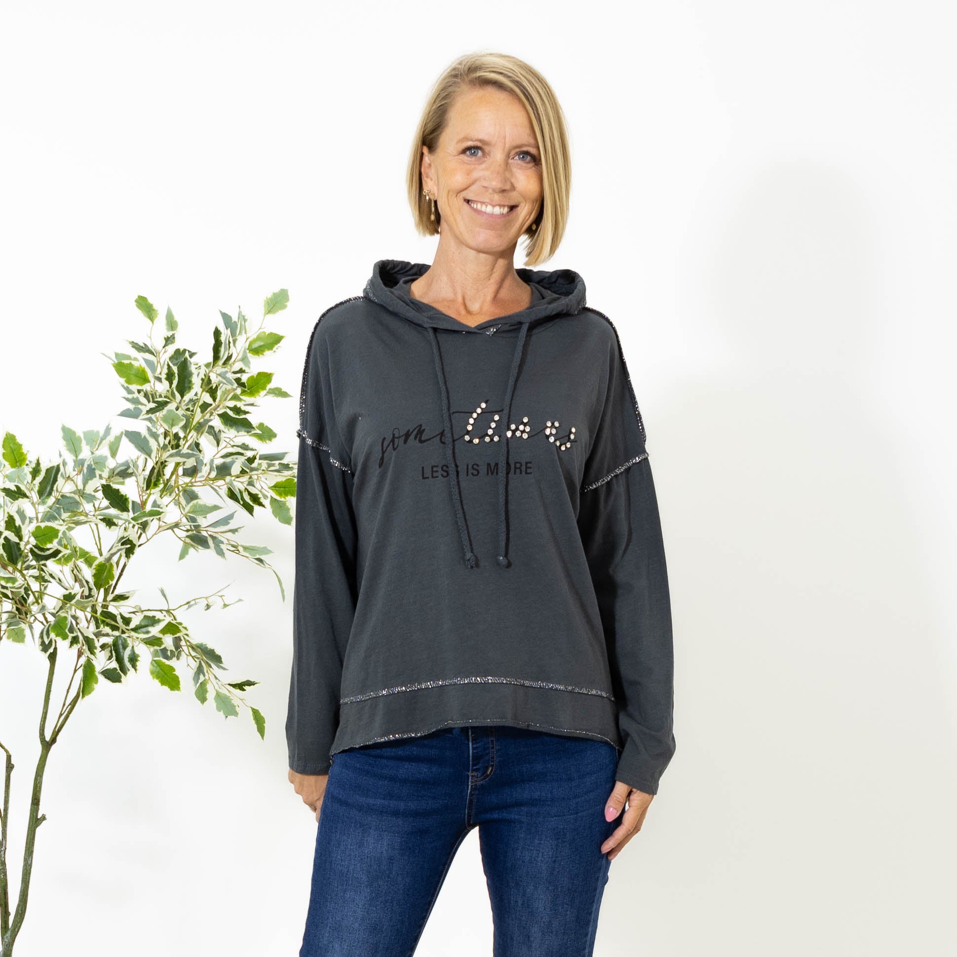 Sammy hoodie, Grå