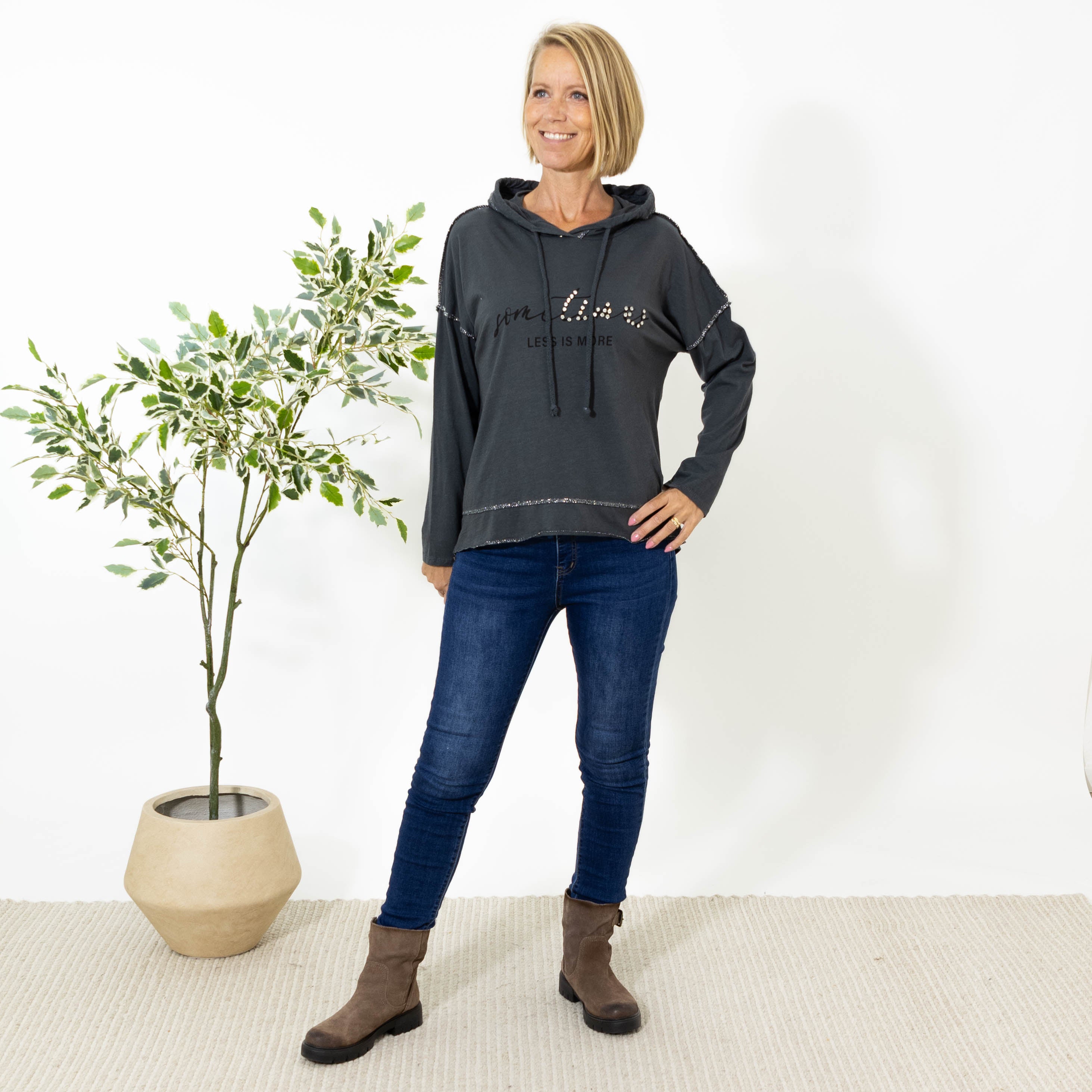 Sammy hoodie, Grå