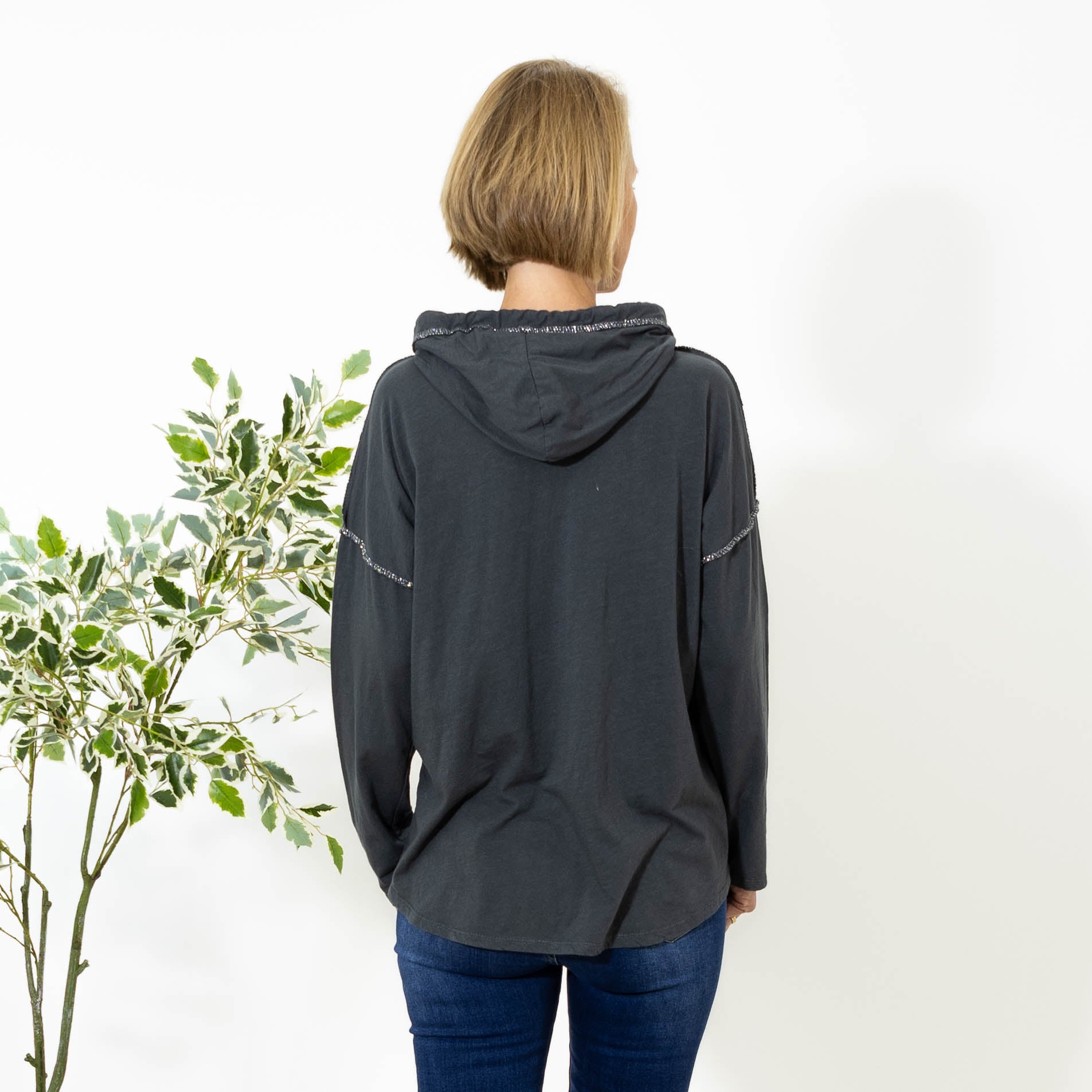 Sammy hoodie, Grå