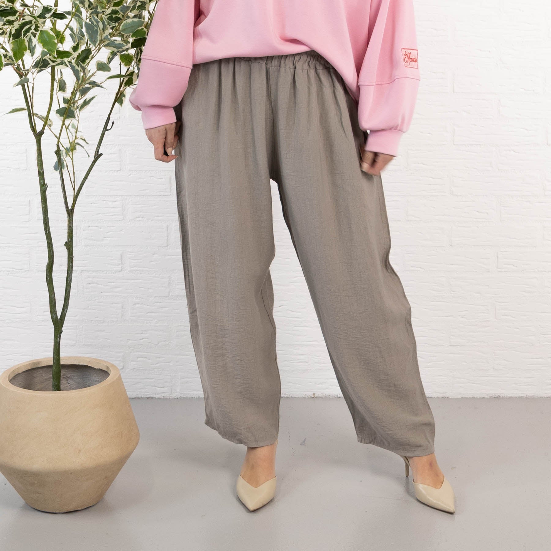 Marissa 7/8 dels bukser, Taupe