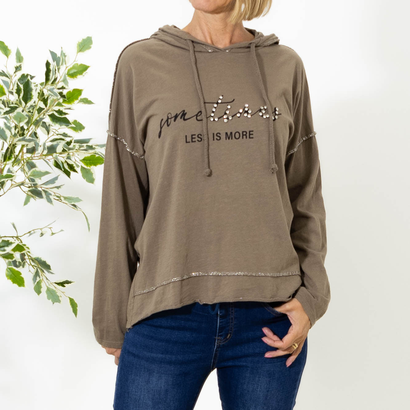 Sammy hoodie, Taupe
