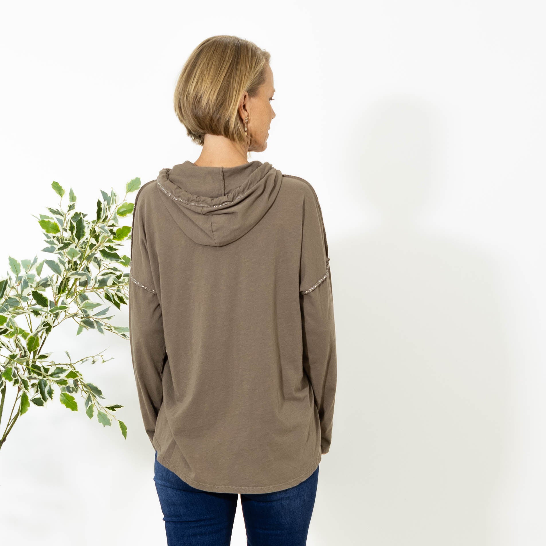 Sammy hoodie, Taupe