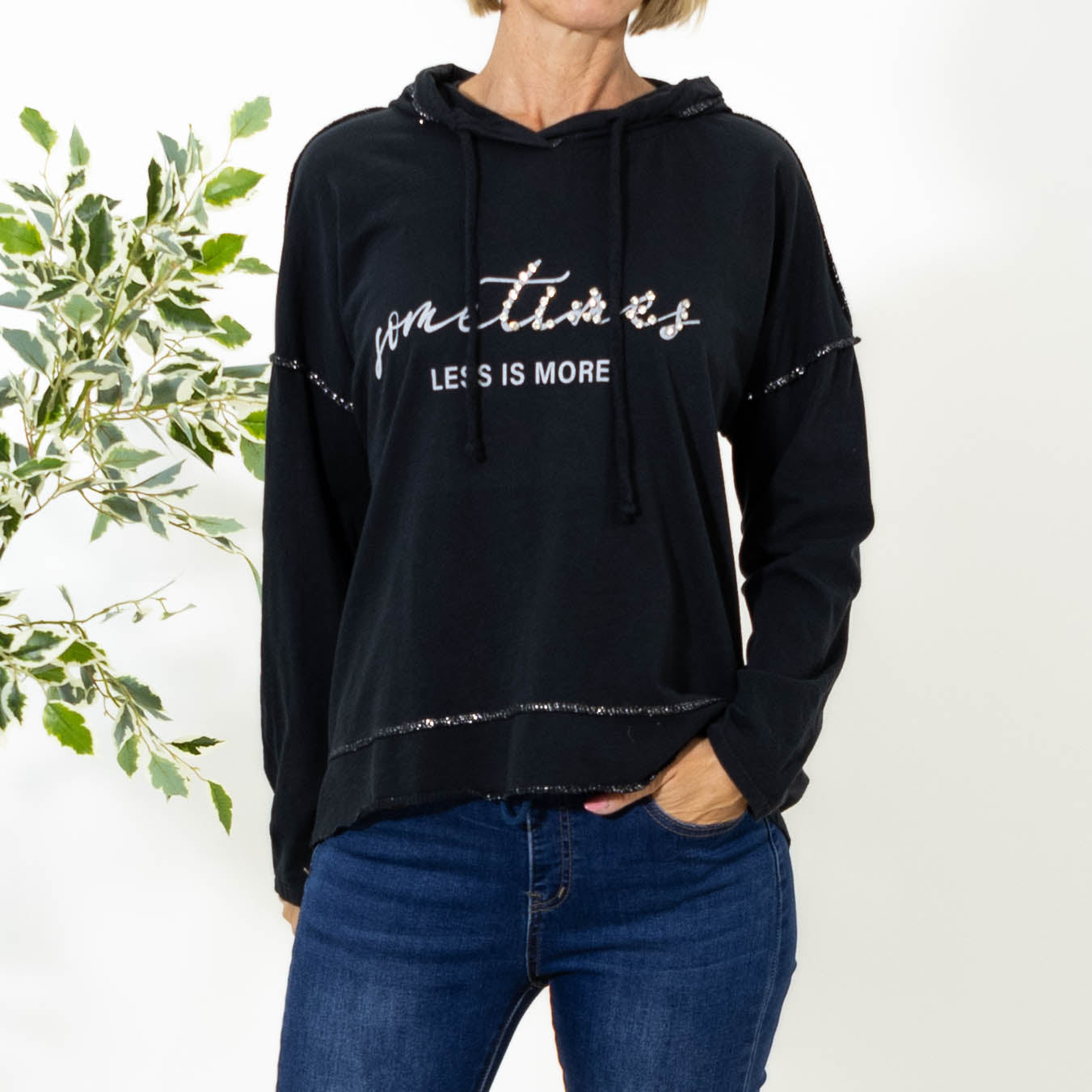 Sammy hoodie, Sort