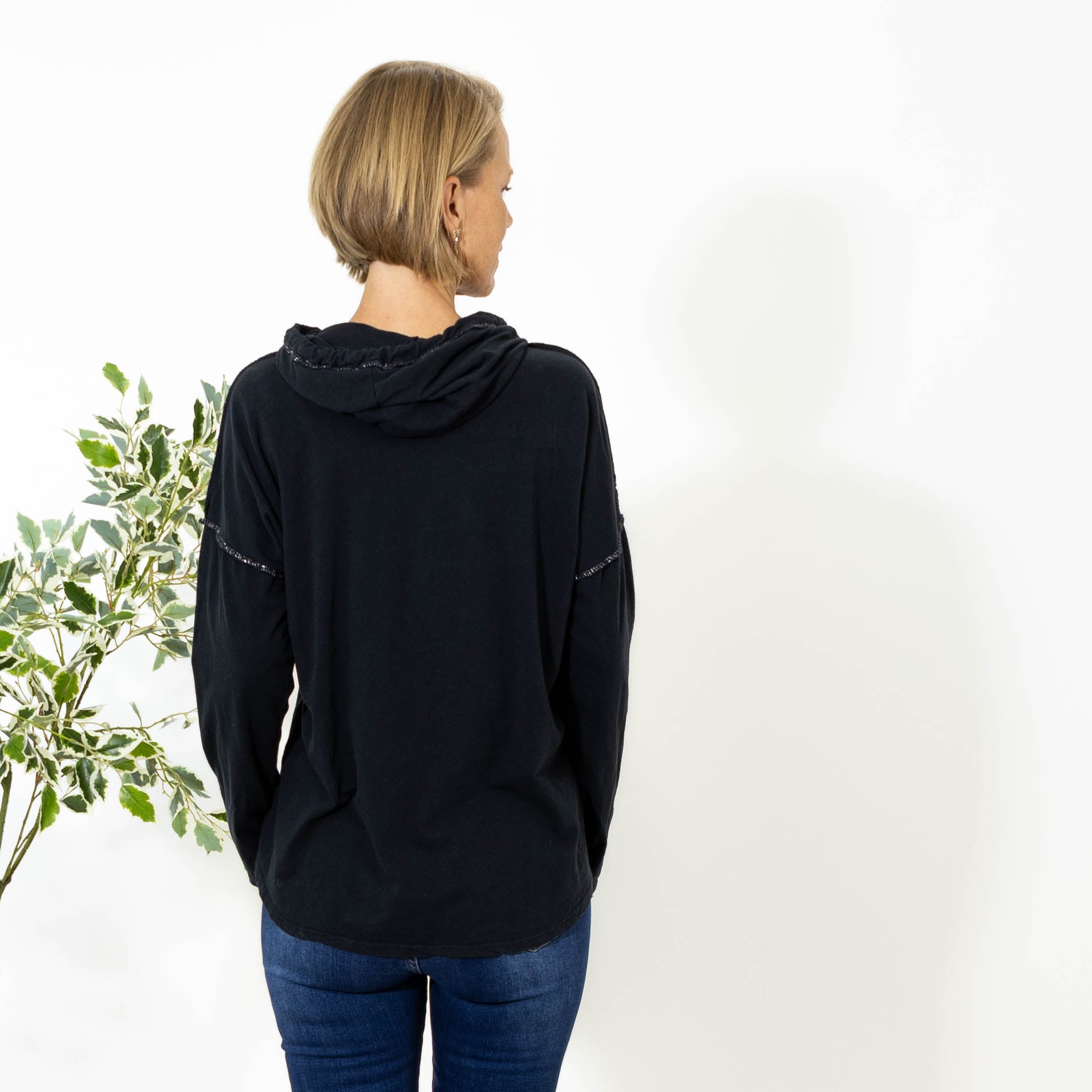Sammy hoodie, Sort
