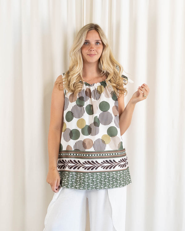 Mirage top, Khaki