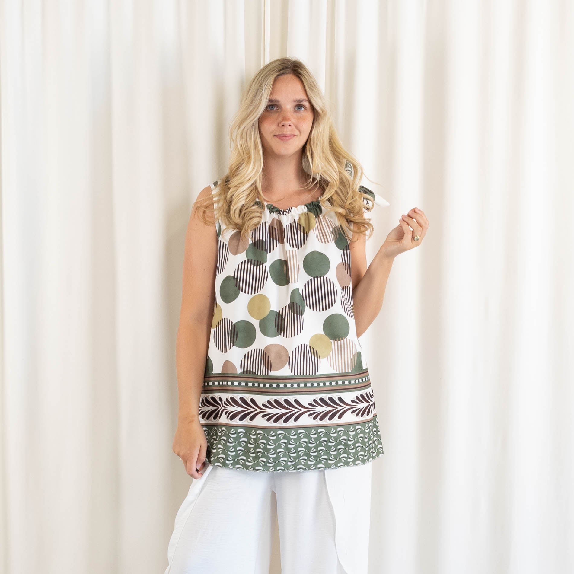 Mirage top, Khaki