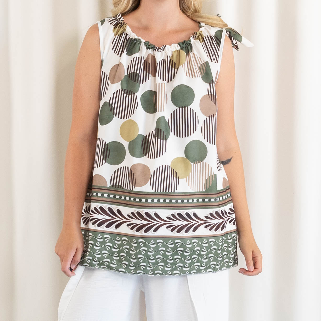 Mirage top, Khaki