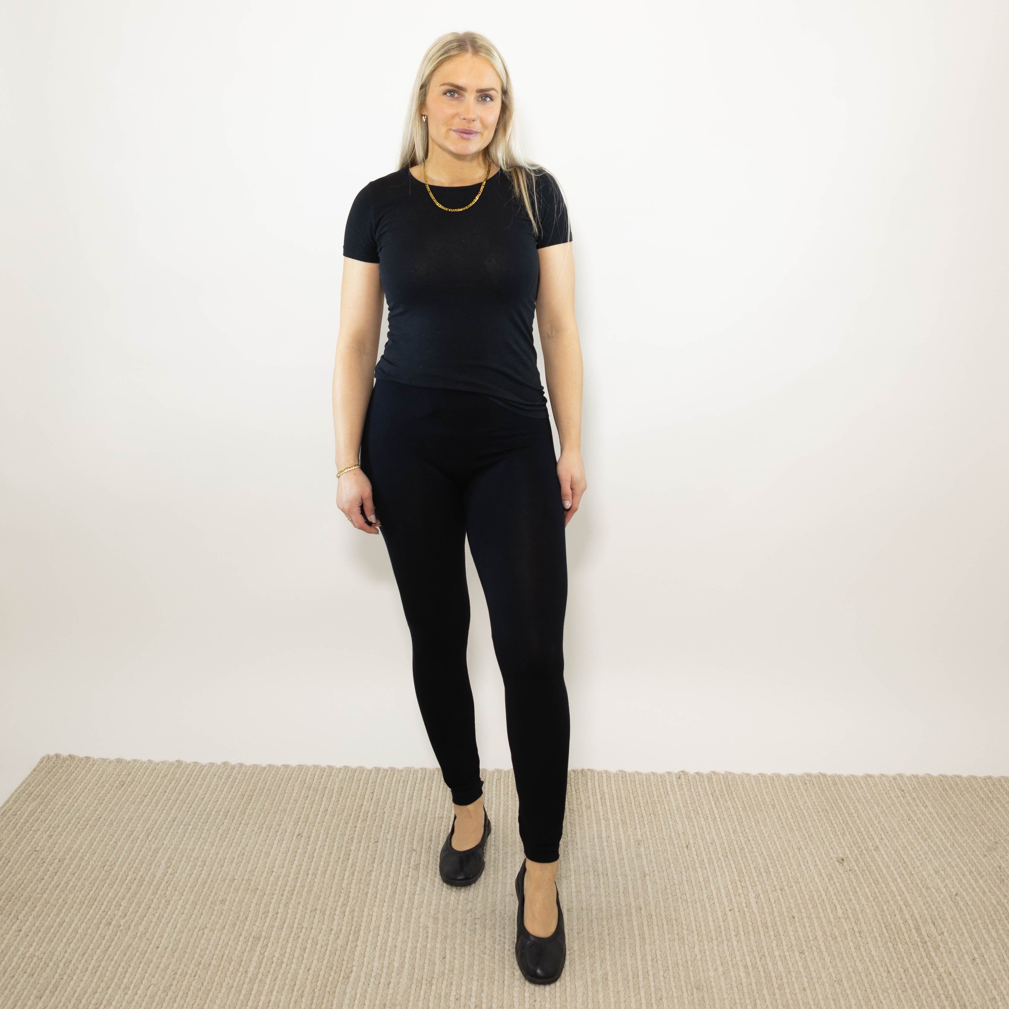 Kenya Bomulds leggings, Sort