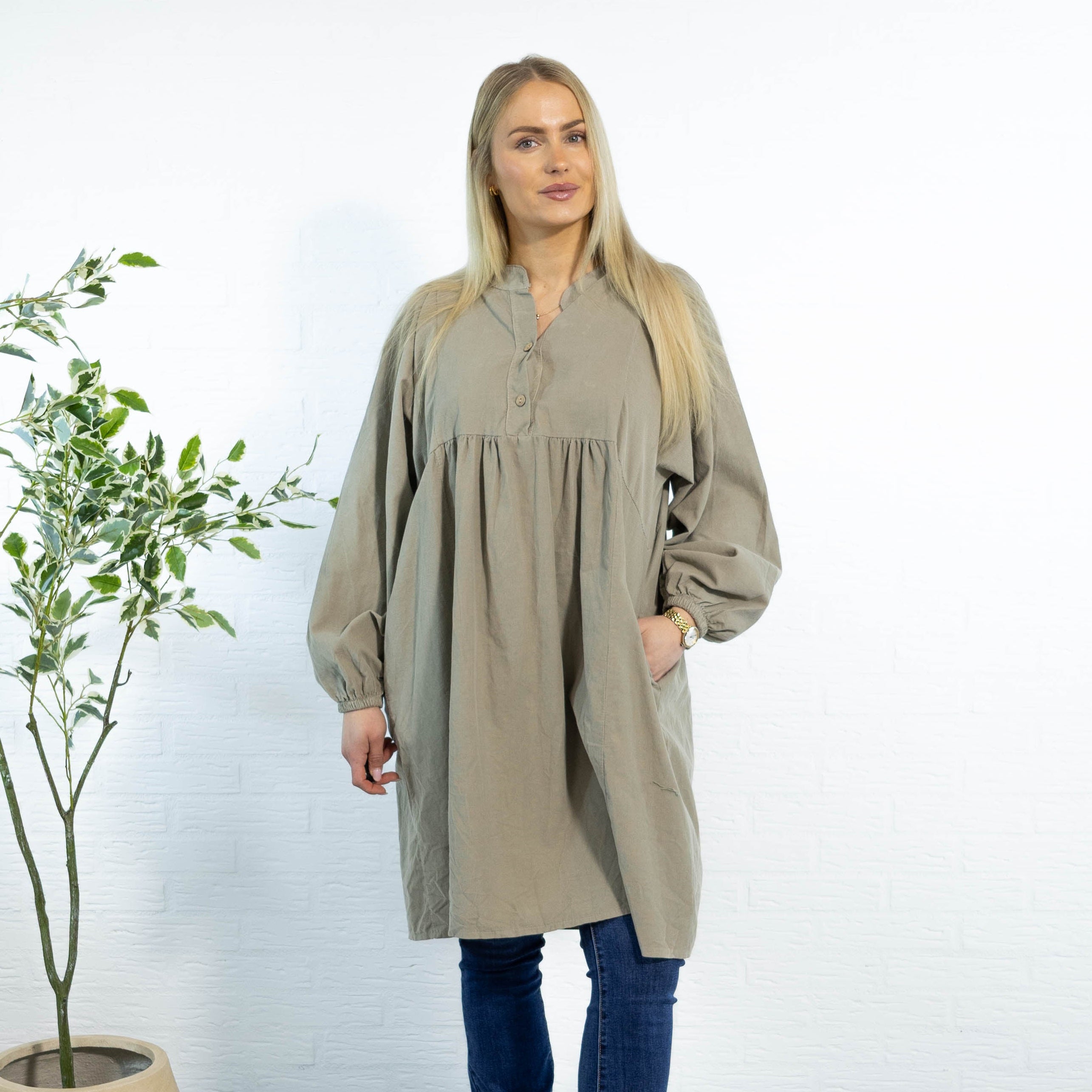 Randi tunika kjole, Taupe