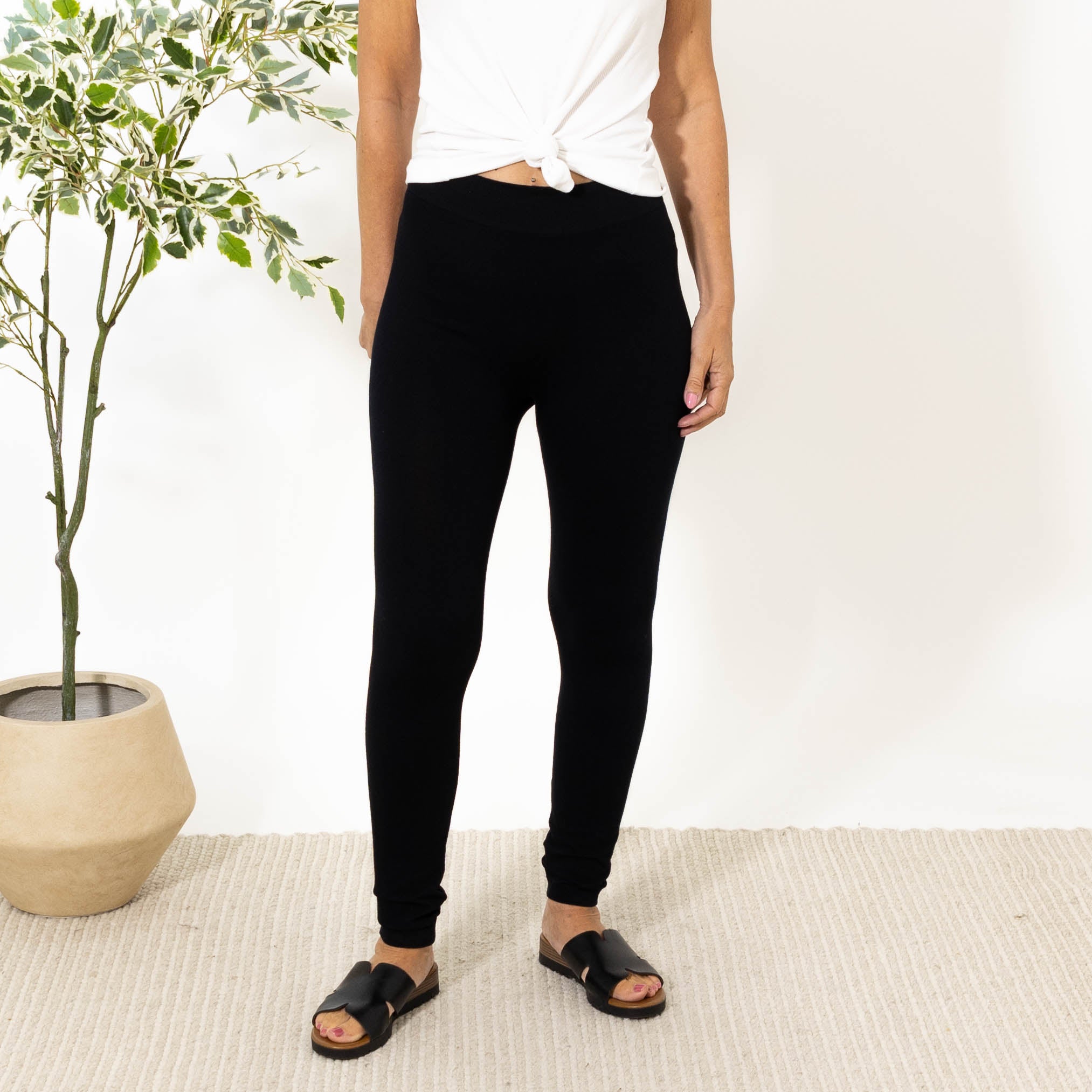 Kenya Bomulds leggings, Sort