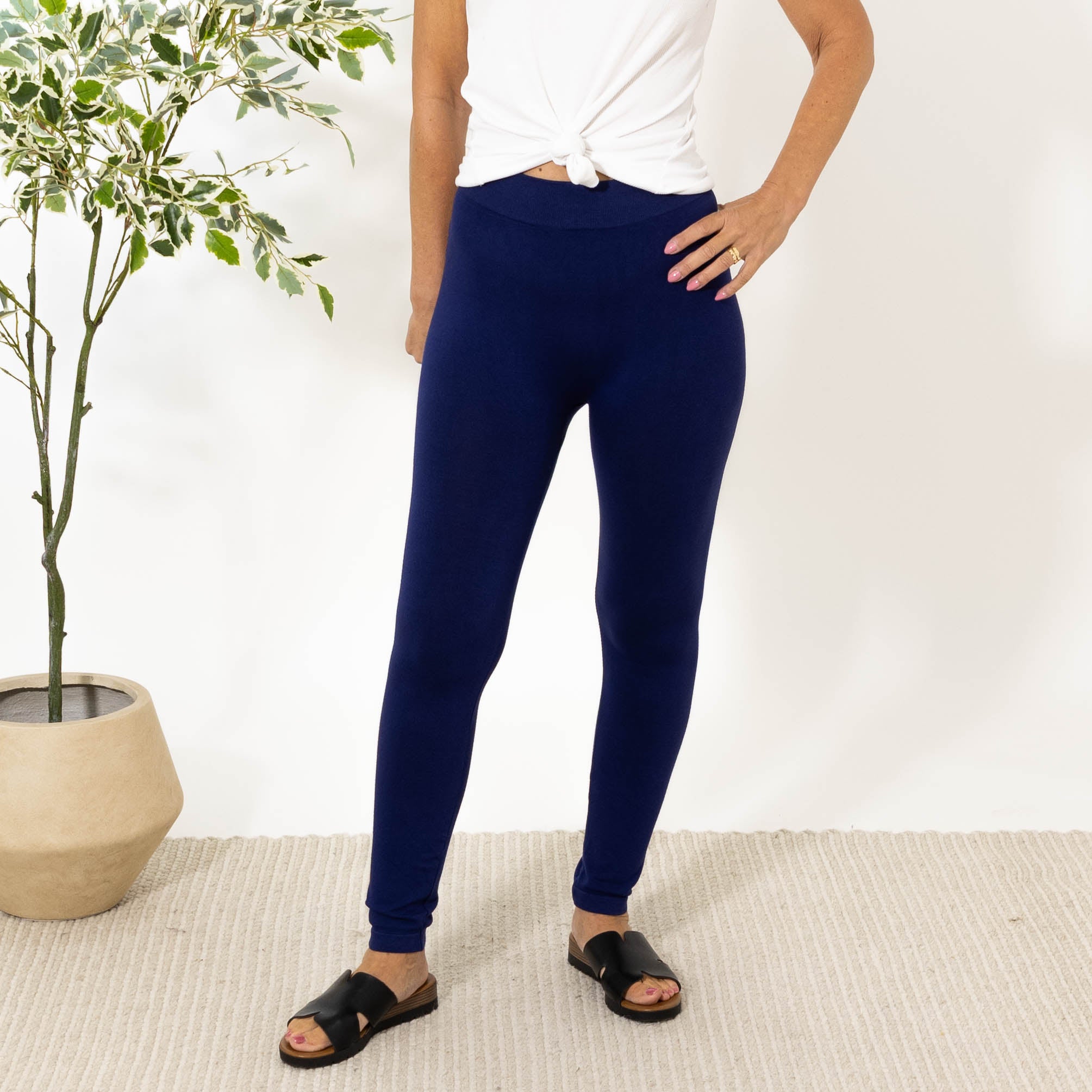 Kenya bomulds leggings, Navy