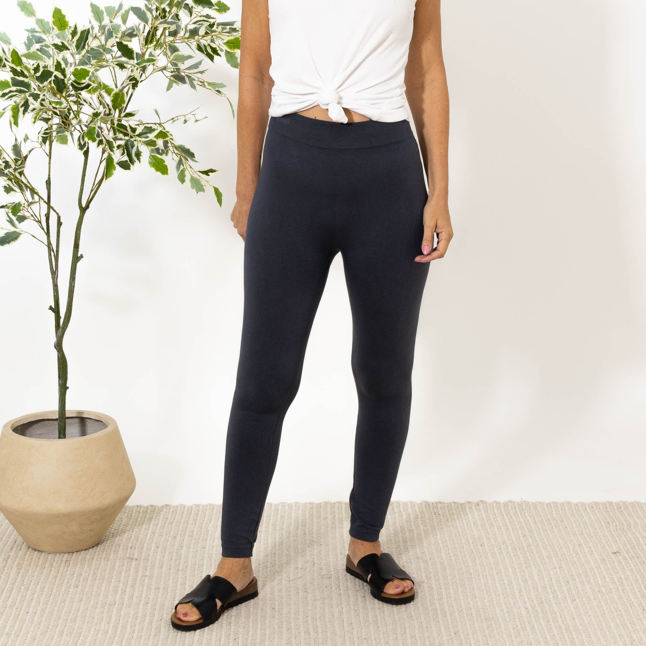 Kenya bomulds leggings, Mørkegrå