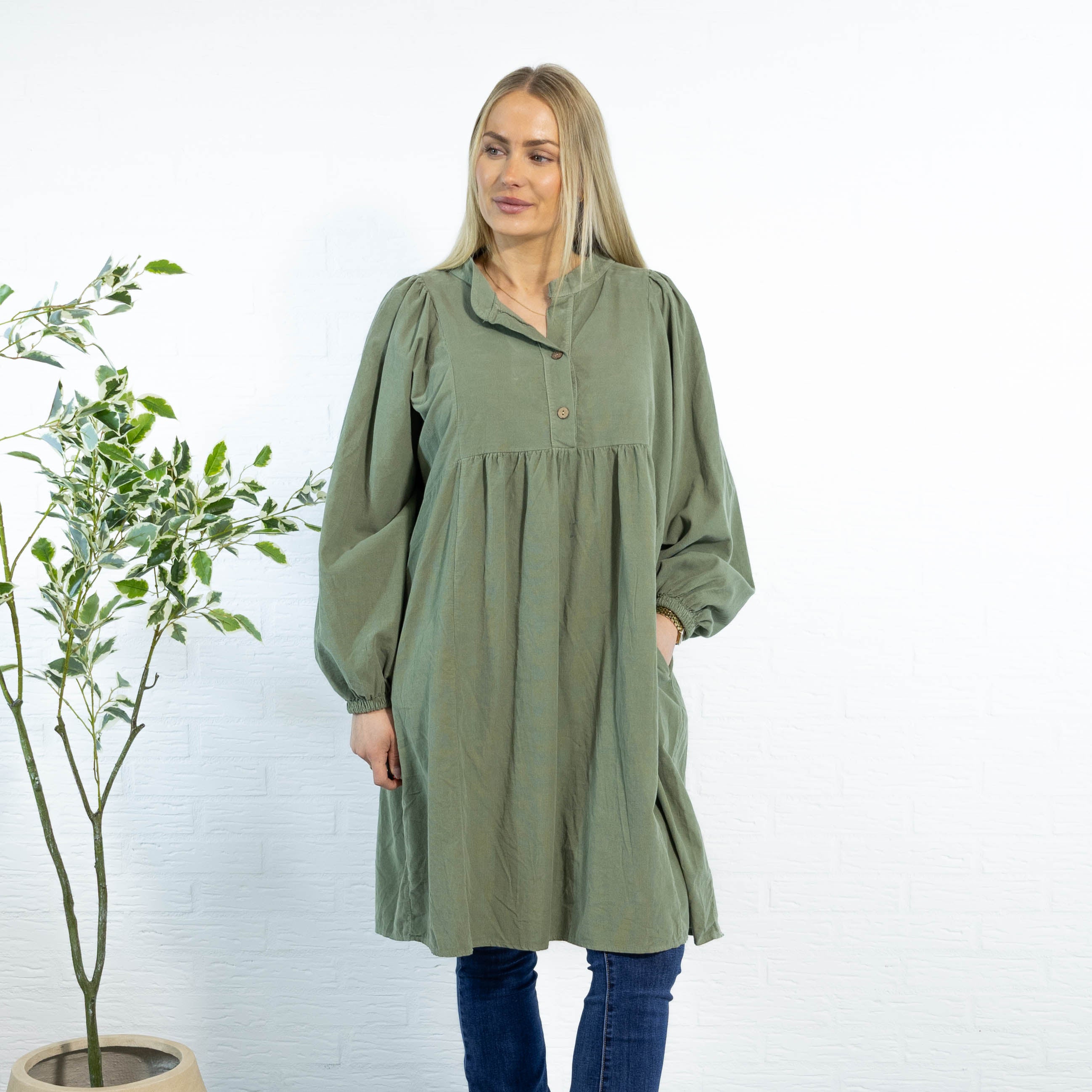 Randi tunika kjole, Khaki