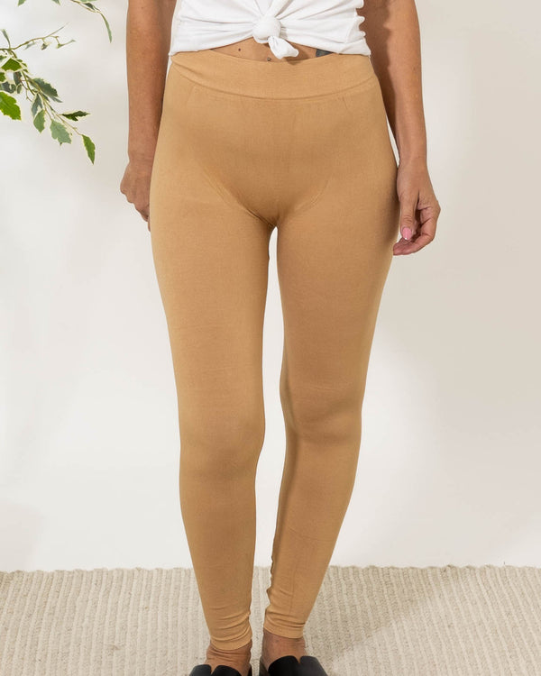 Kenya bomulds leggings, Camel