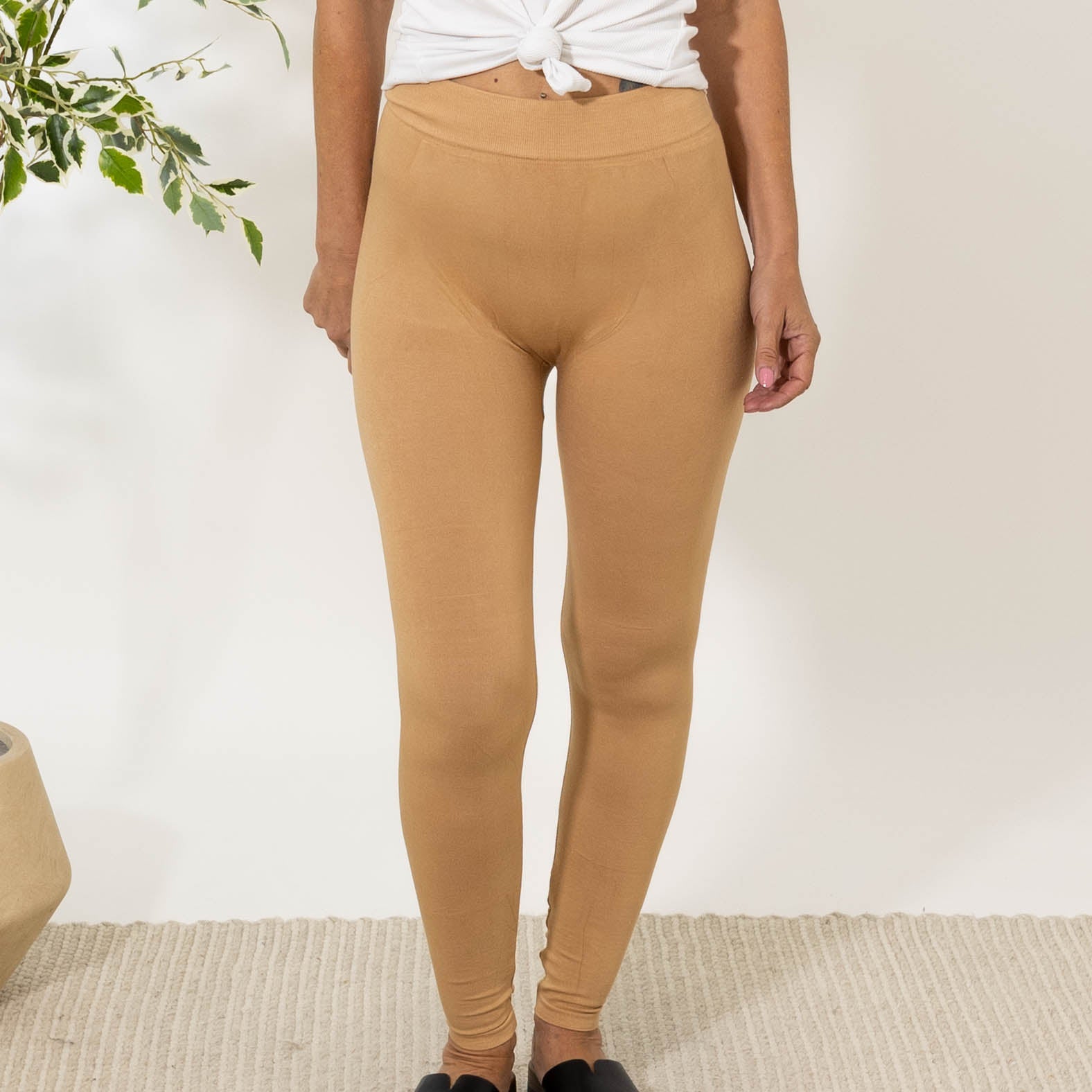 Kenya bomulds leggings, Camel