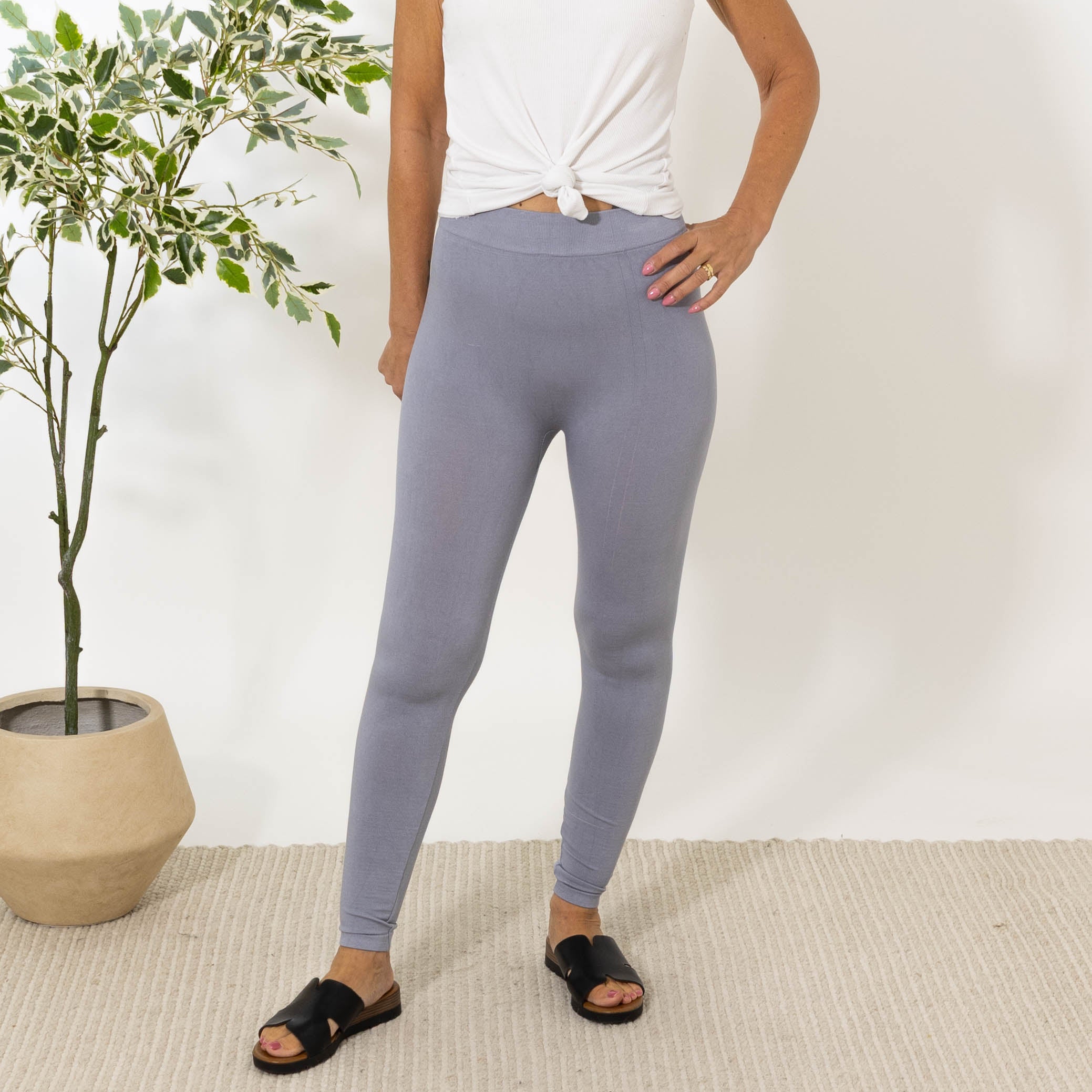 Kenya bomulds leggings, Lysegrå