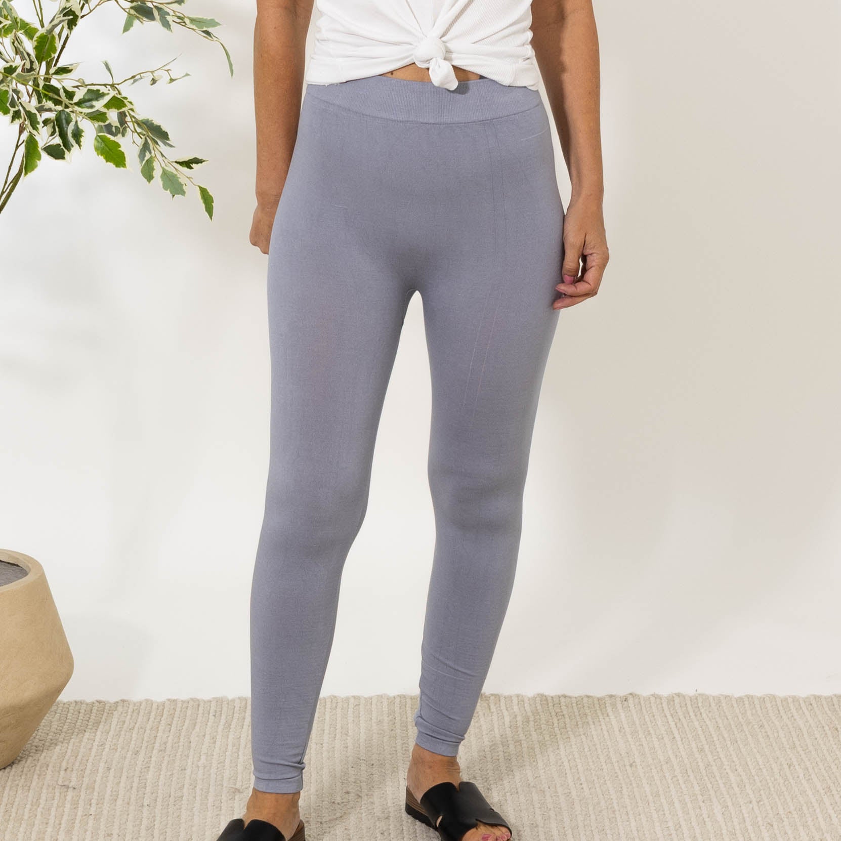 Kenya bomulds leggings, Lysegrå
