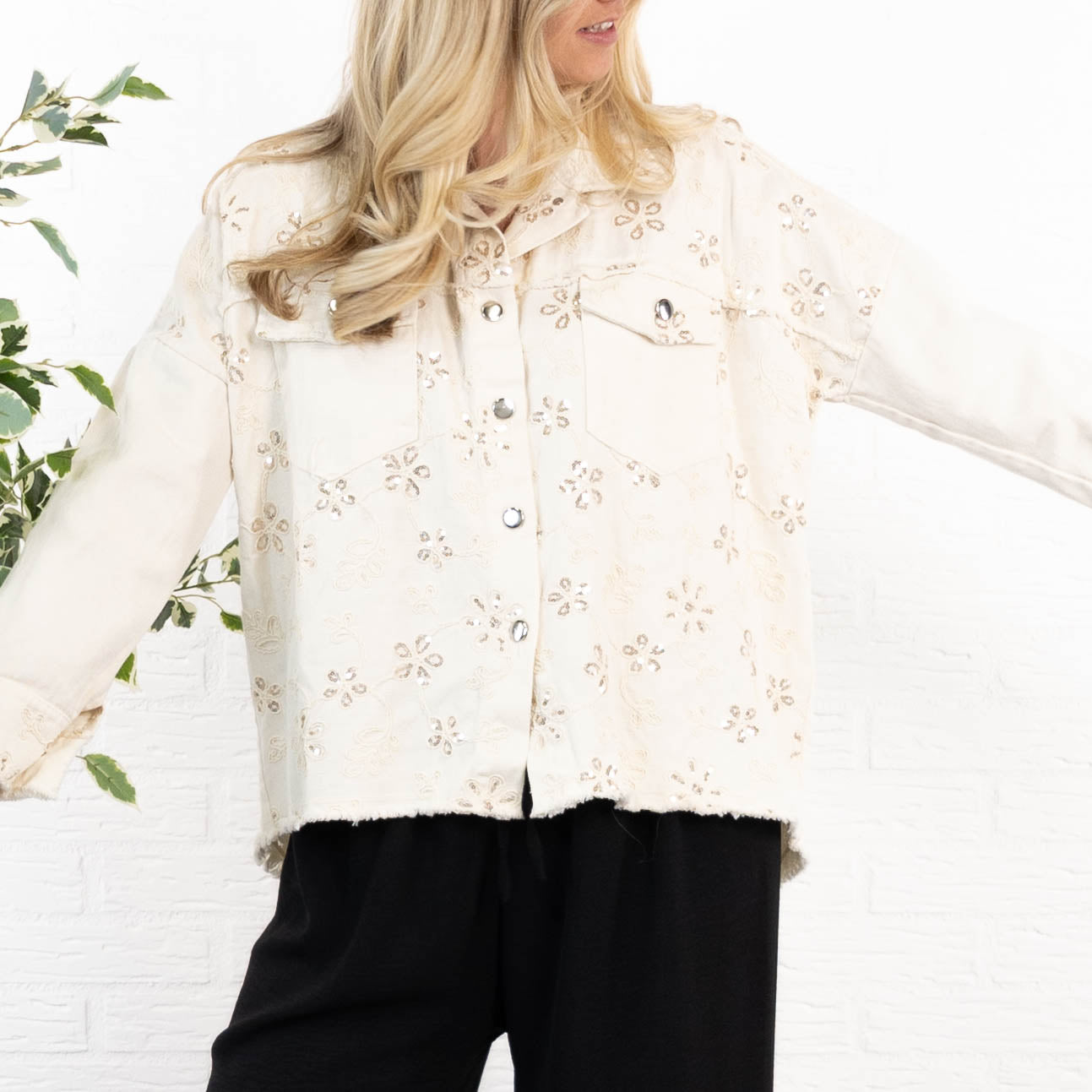 Nia jakke, Beige