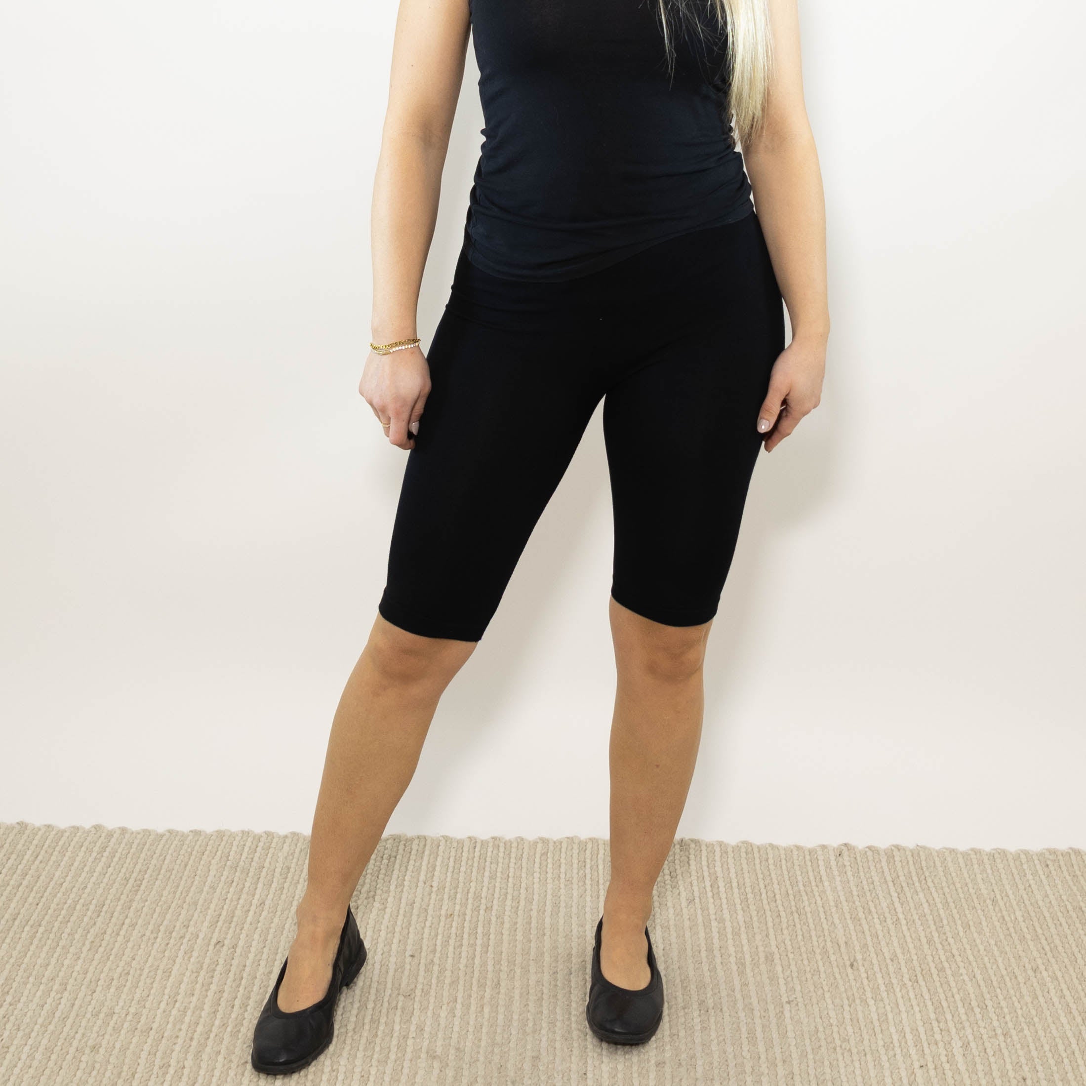 Cora bomulds cykelshorts, Sort