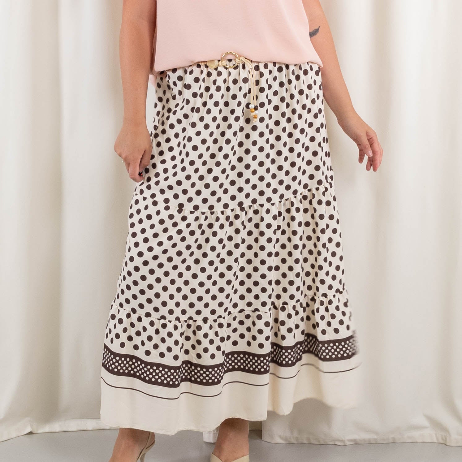 Rebel nederdel, Beige