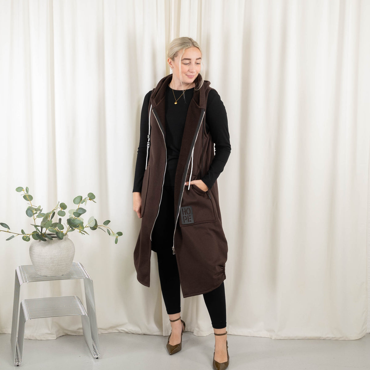 Channy sweat/vest, Choko