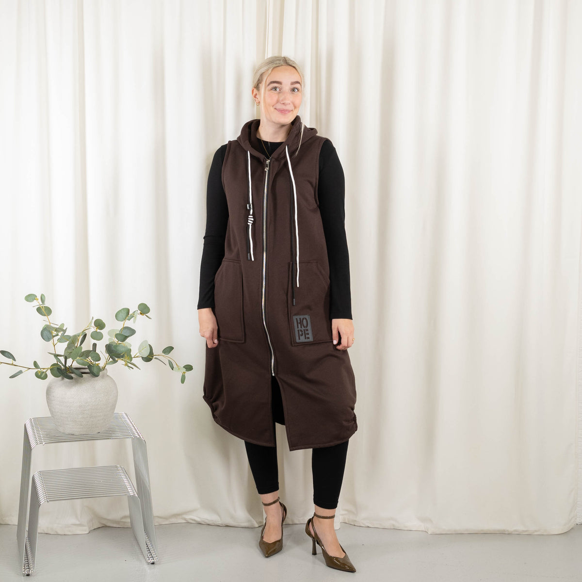 Channy sweat/vest, Choko
