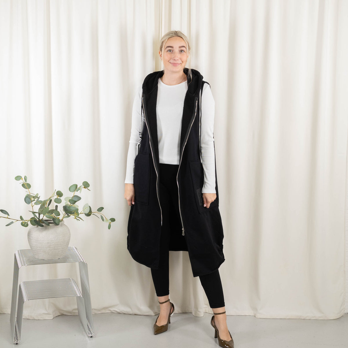 Channy sweat/vest, Sort