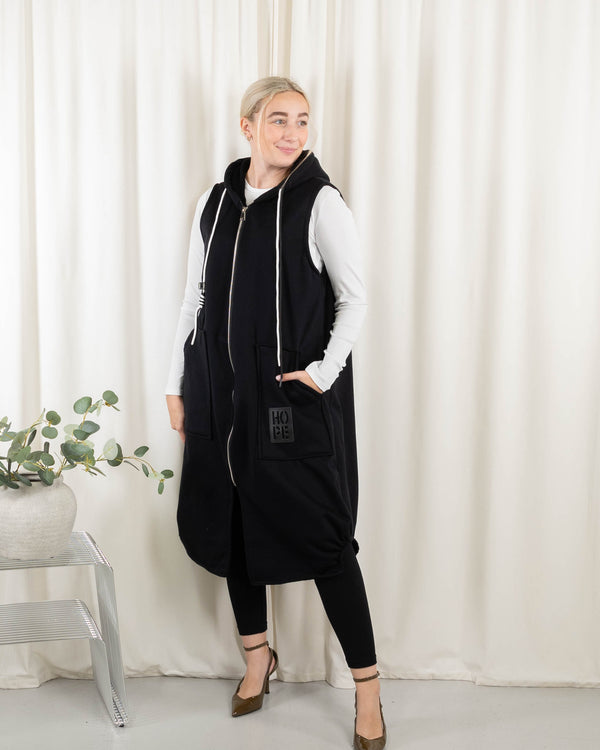 Channy sweat/vest, Sort