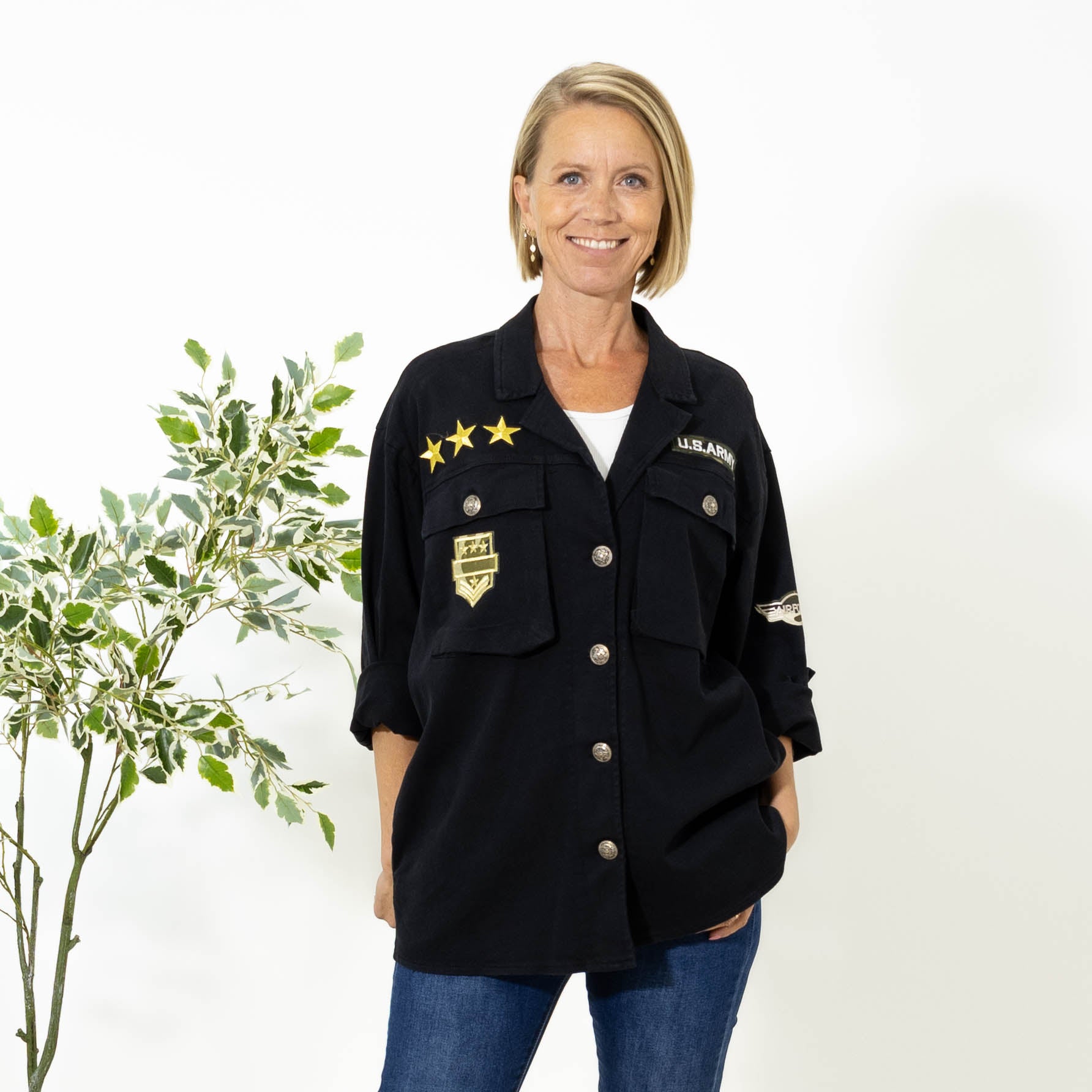Matilde bomulds jakke, Sort