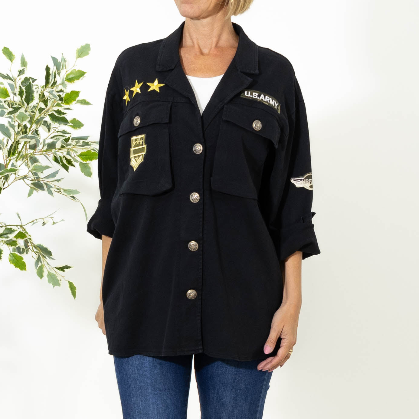 Matilde bomulds jakke, Sort