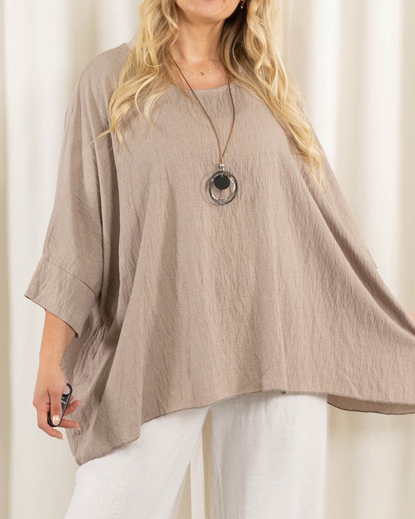Whimsy Poncho, Taupe