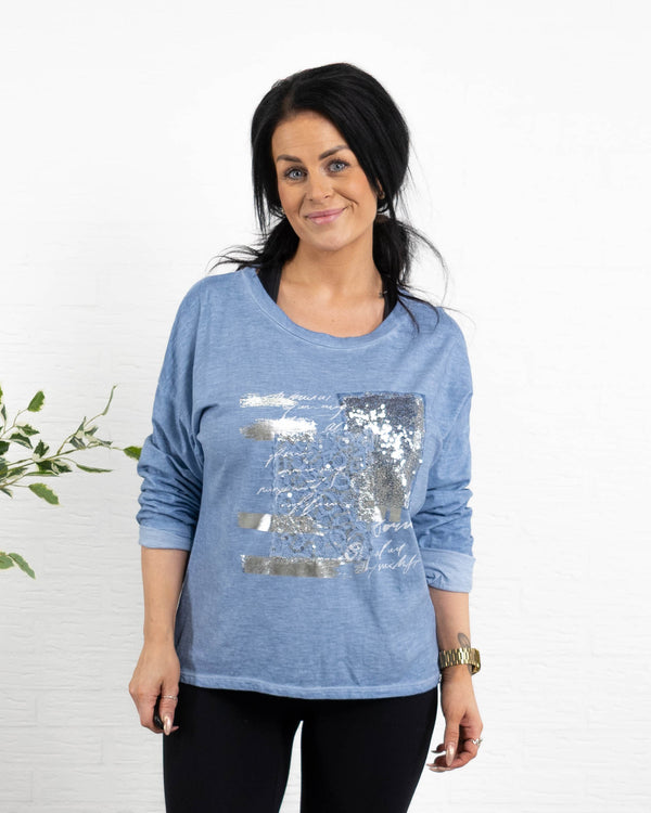 Olivia t-shirt, Dueblå