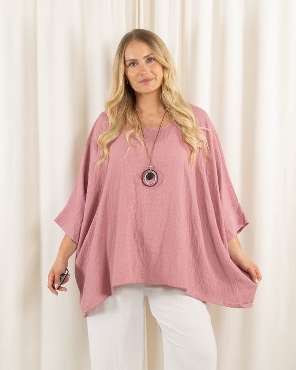 Whimsy Poncho, Old rose