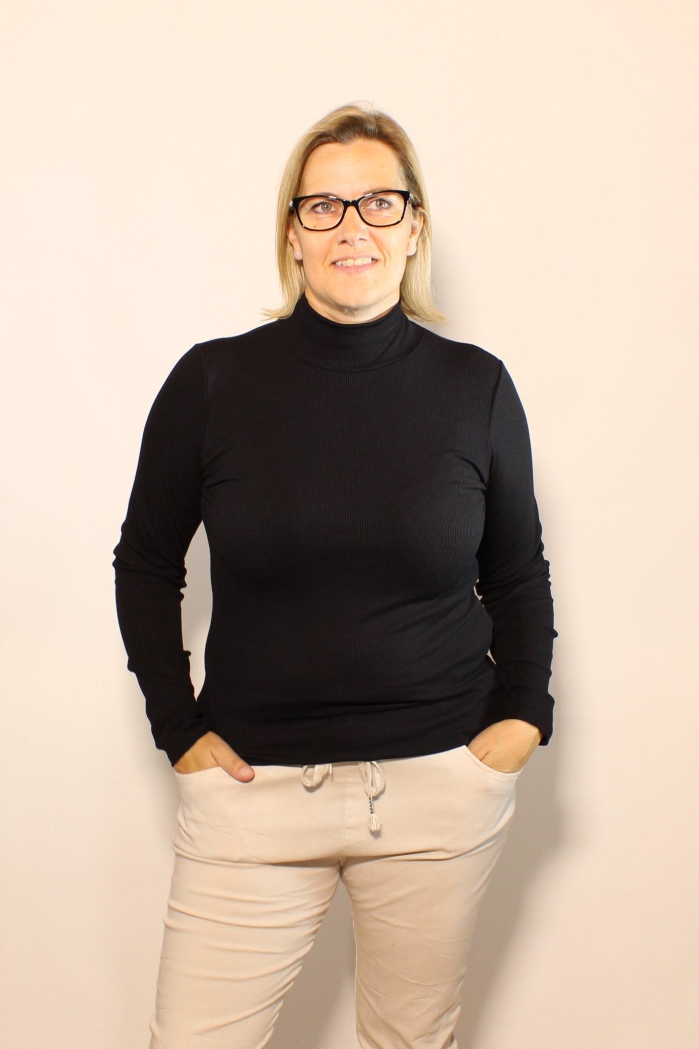 Mel turtleneck long sleeve, Sort