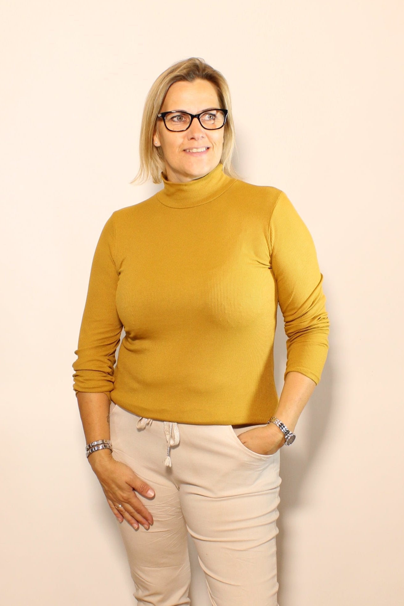Mel turtleneck long sleeve, Sennep