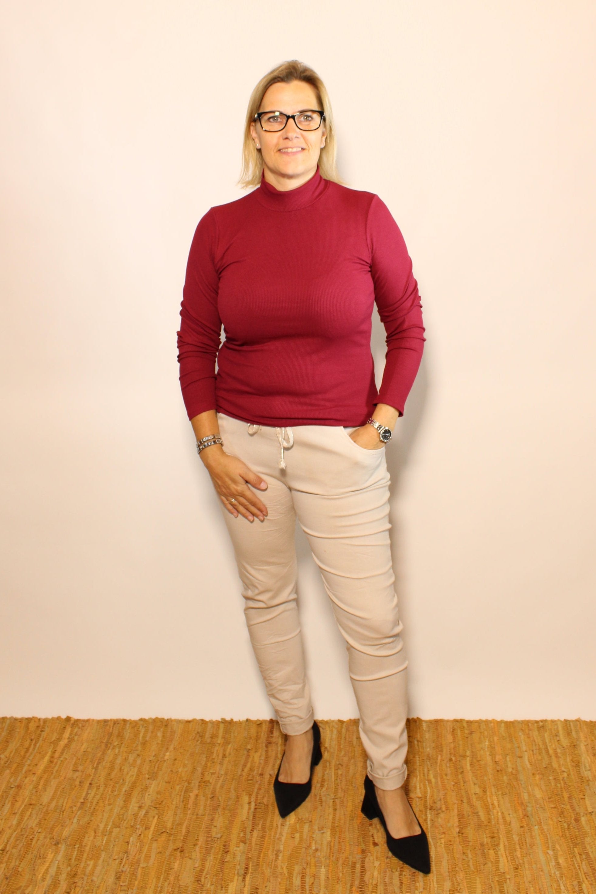 Mel turtleneck long sleeve, Bordeaux