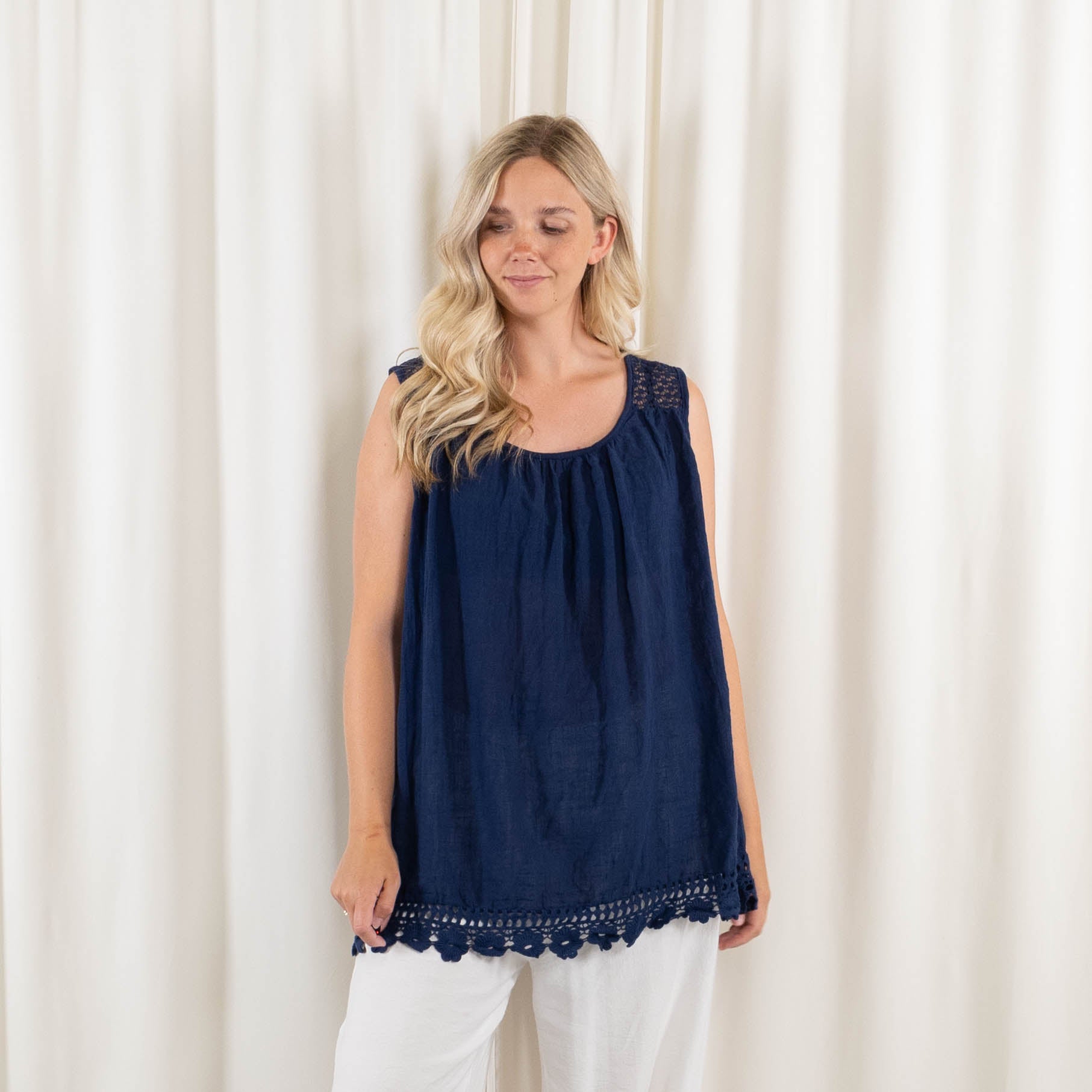 Opal top, Navy