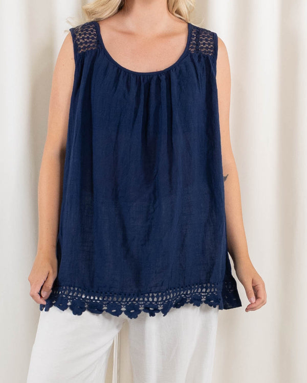 Opal top, Navy