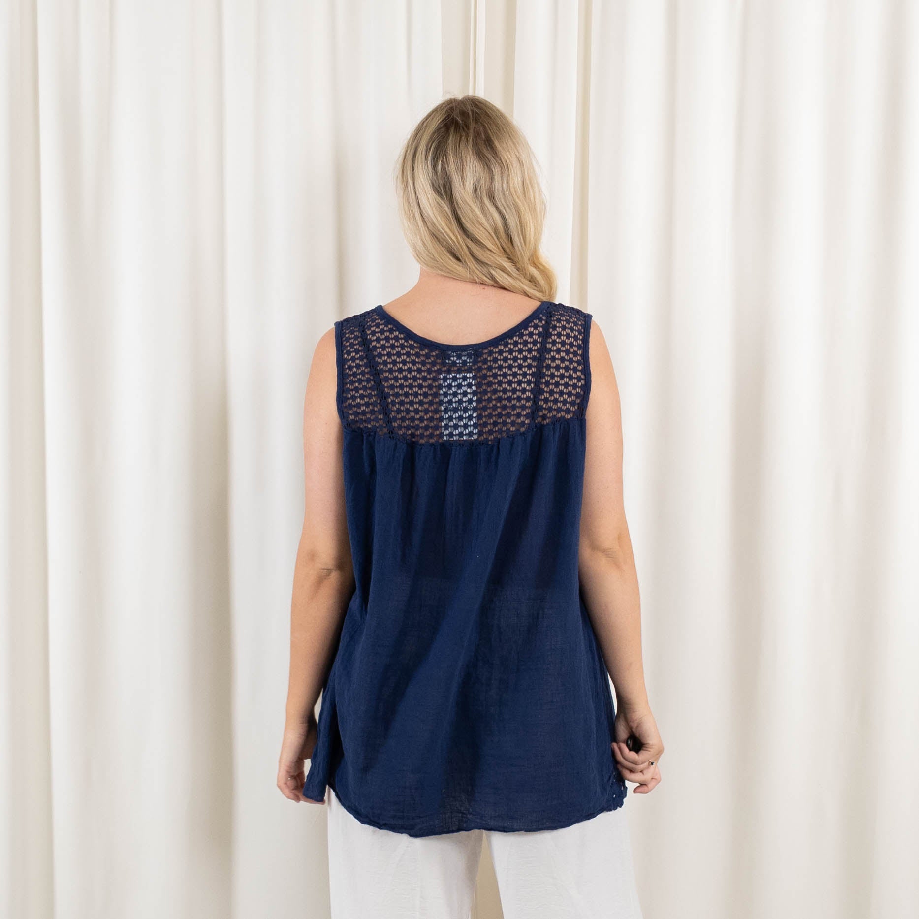 Opal top, Navy