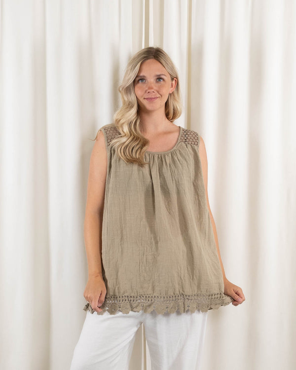 Opal top, Taupe