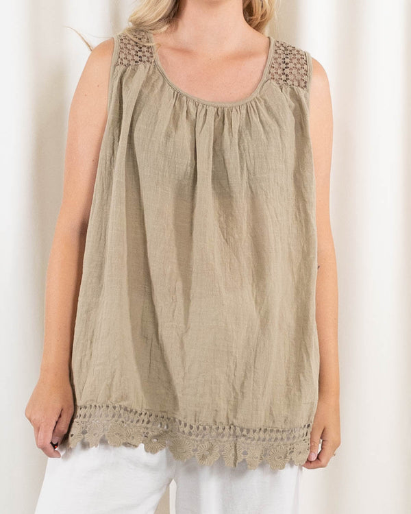 Opal top, Taupe