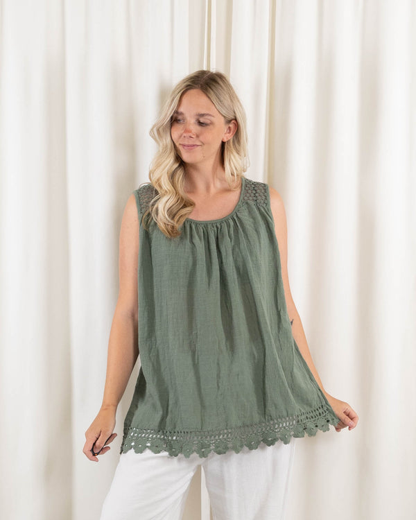 Opal top, Khaki