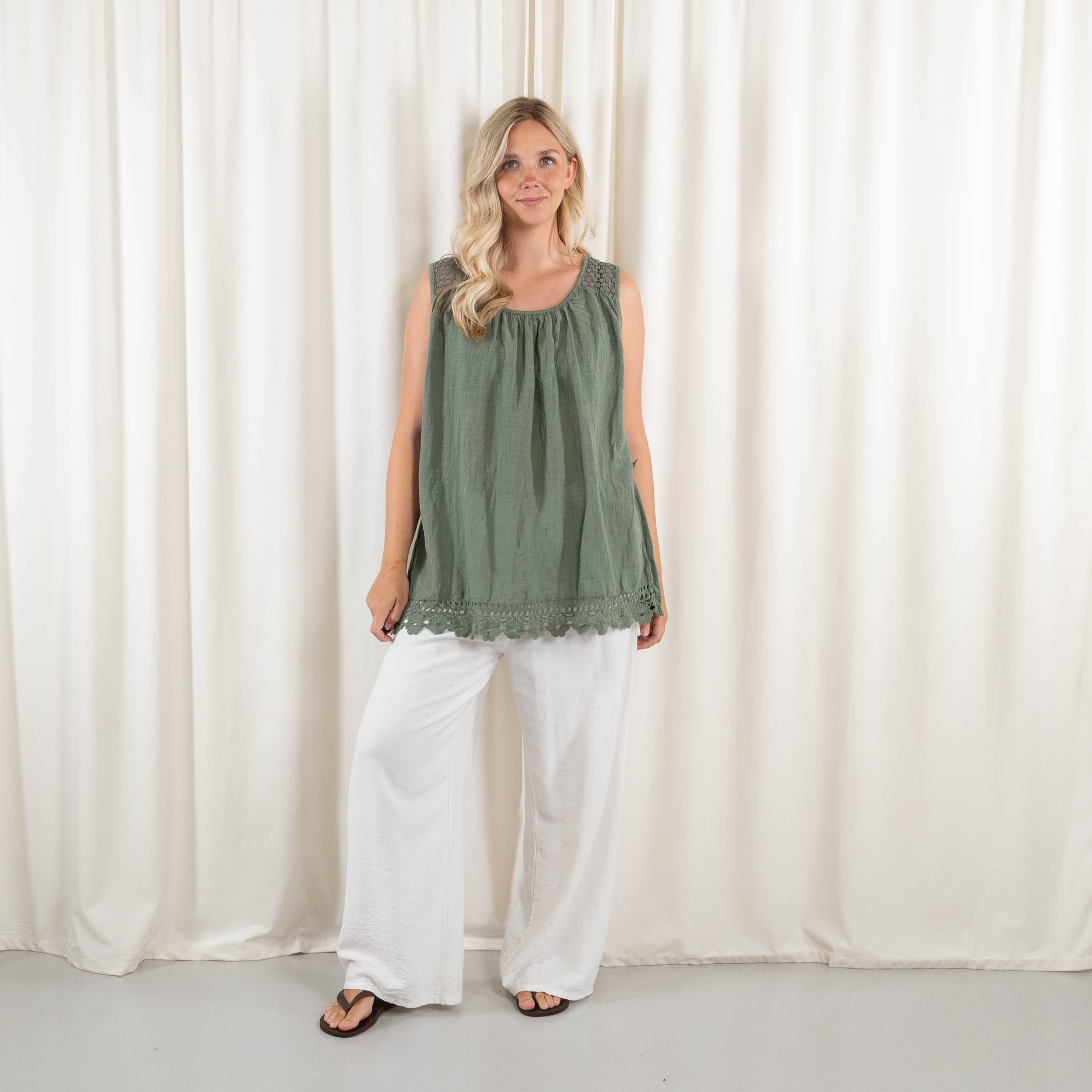 Opal top, Khaki