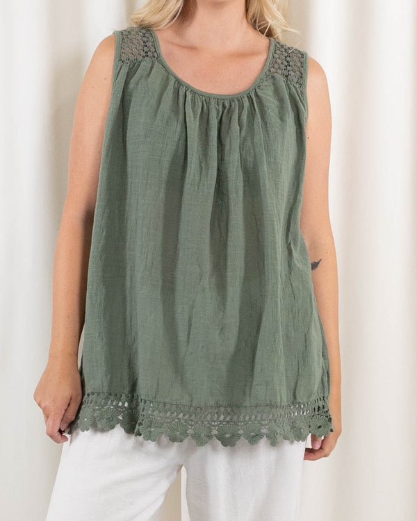 Opal top, Khaki