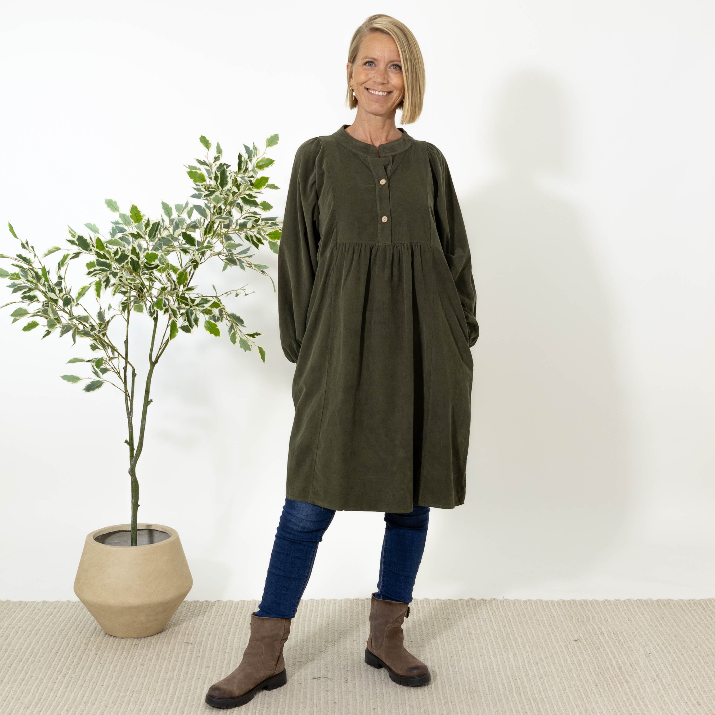 Randi tunika kjole, Khaki